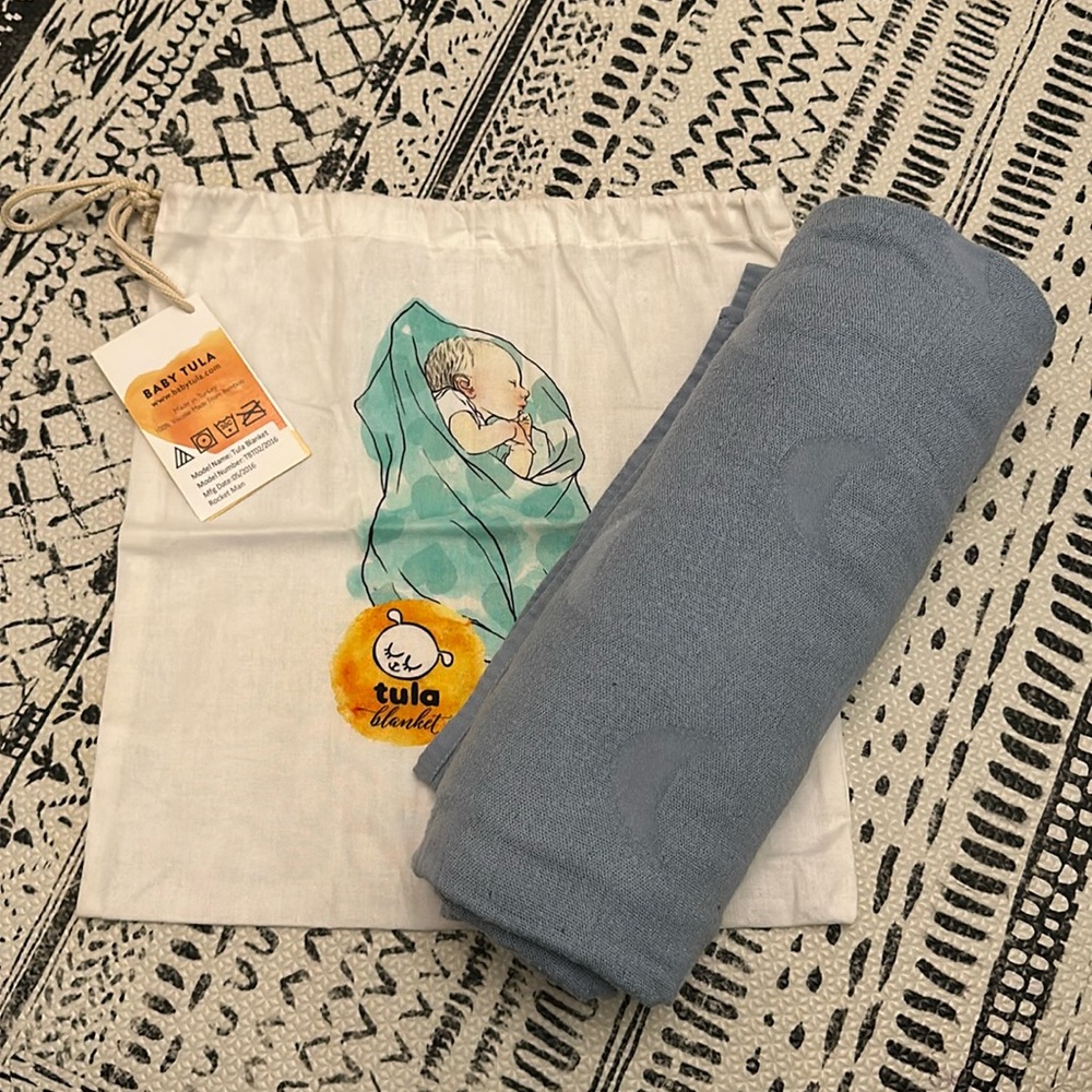 Tula Rocket Man Blue Baby Blanket